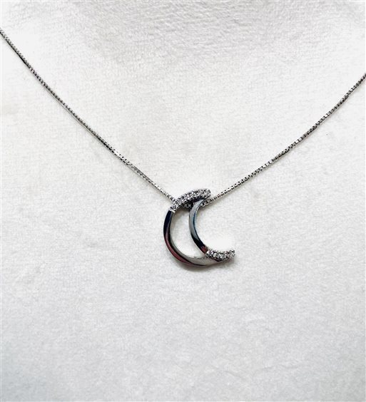 Pendente Fanton Gioielli Donna in Oro bianco Diamante 0.09 Ct FANTON GIOIELLI-5_52 - FANTON GIOIELLI-5_52